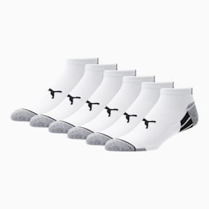 Half-Terry Low Cut Men's Socks [3 Pairs], WHITE / GREY, extralarge